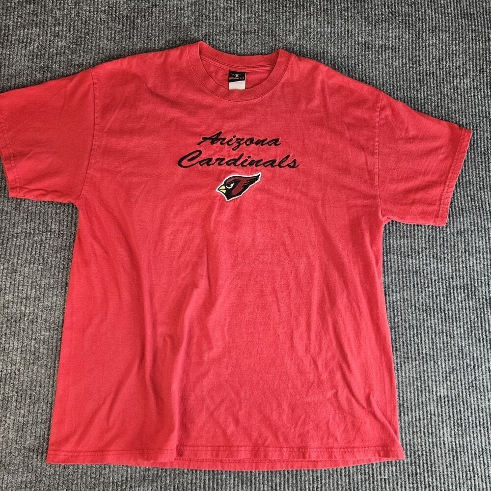 Arizona Cardinals Shirt Mens XL Red NFL Football Embroidered Tee Hanes Beefy-T